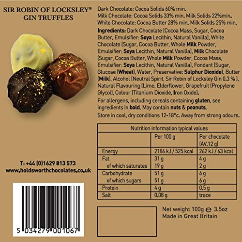 Holdsworth Chocolates Classics - Indulgent Collection an Impressive Assortment of Handmade Truffles Creams, Pralines and Caramels all Coasted with Milk, Dark or White Chocolate