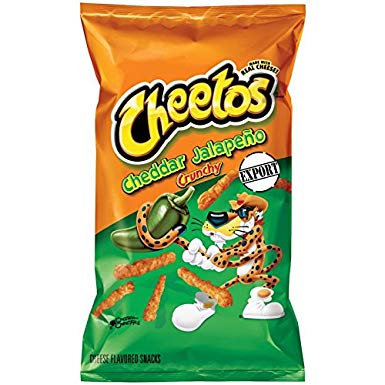 FRITO-LAY CHEETOS CRUNCHY CHEDDAR JALAPEÑO (ORIGINAL USA IMPORT) 8OZ