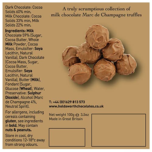 Holdsworth Chocolates Classics - Indulgent Collection an Impressive Assortment of Handmade Truffles Creams, Pralines and Caramels all Coasted with Milk, Dark or White Chocolate