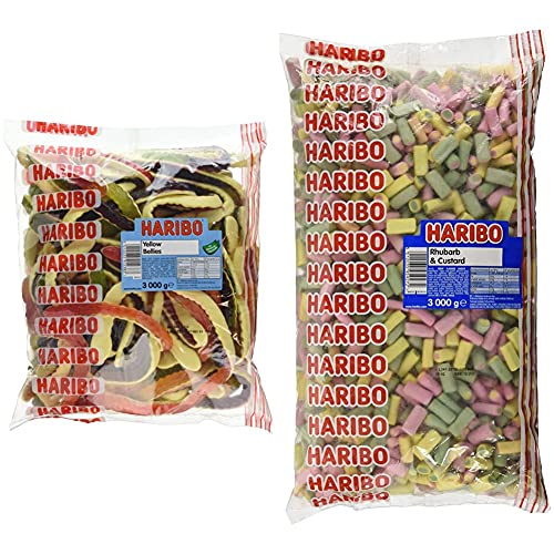 HARIBO Yellow Belly Giant Snakes, Yellow Bellies Bulk Sweets, 3kg