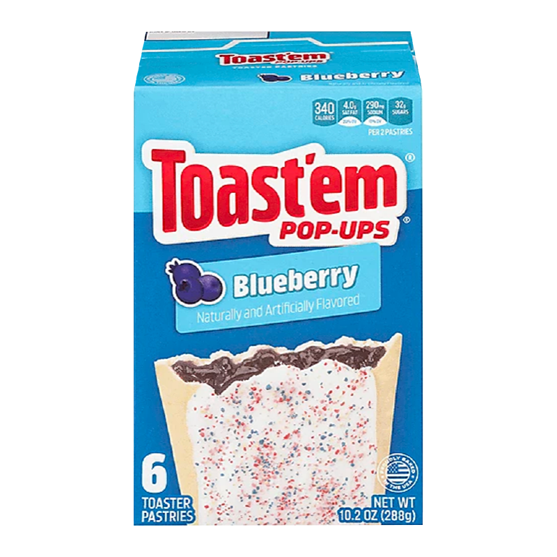 Toast'em Pop Ups Frosted Blueberry Toaster Pastries (288g)