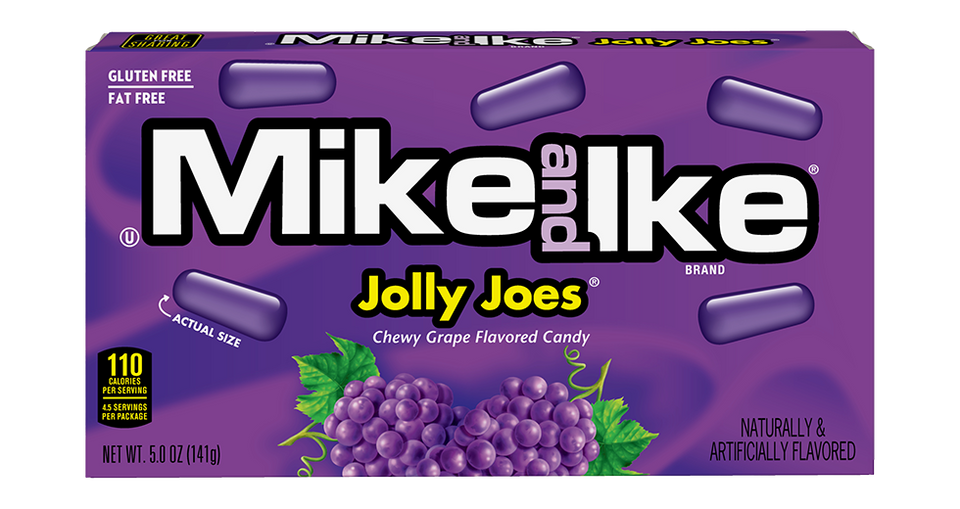 Mike and Ike Jolly Joes Grape Candy 5 Oz