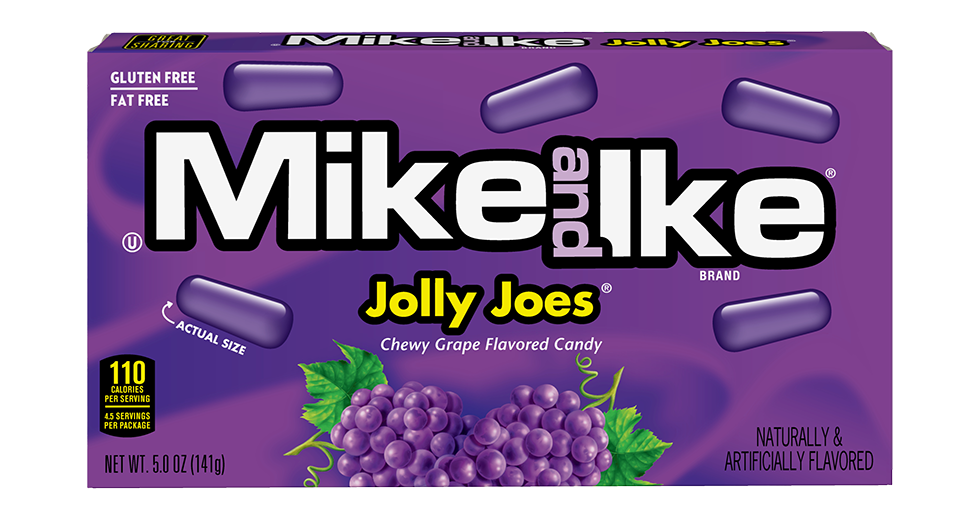 Mike and Ike Jolly Joes Grape Candy 5 Oz
