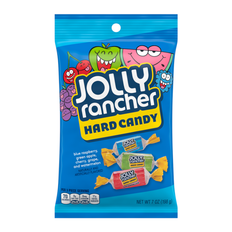 Jolly Rancher Hard Candy Assorted Original Flavours Peg Bag - 7oz (198g)