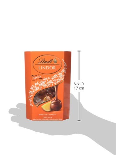 Lindt Lindor Milk Orange Chocolate Truffles Box Chocolate Balls with a Smooth Melting Filling