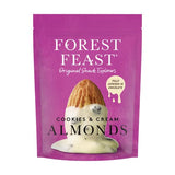 FOREST FEAST Salted Dark Chocolate Almonds 12 x 40g | Dark Chocolate Coated Salted Almonds with Real Belgian Dark Chocolate, Gluten Free High Protein Vegan Snack