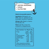 PROPERCORN Lightly Sea Salted Popcorn, Natural Sea Salt Seasoning, Vegetarian, Gluten-Free, Wholegrain Butterfly Corn