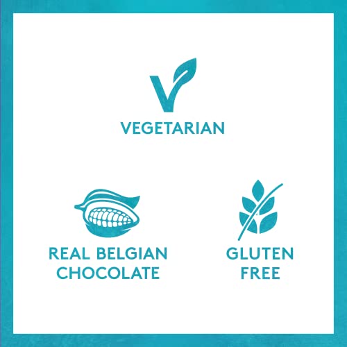 FOREST FEAST Salted Dark Chocolate Almonds 12 x 40g | Dark Chocolate Coated Salted Almonds with Real Belgian Dark Chocolate, Gluten Free High Protein Vegan Snack