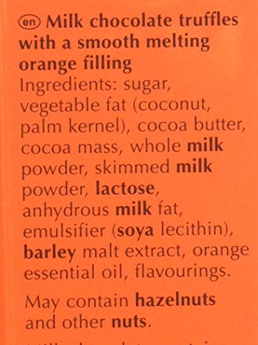 Lindt Lindor Milk Orange Chocolate Truffles Box Chocolate Balls with a Smooth Melting Filling