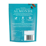 FOREST FEAST Salted Dark Chocolate Almonds 12 x 40g | Dark Chocolate Coated Salted Almonds with Real Belgian Dark Chocolate, Gluten Free High Protein Vegan Snack