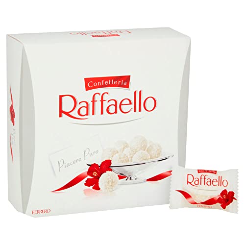 Ferrero Raffaello Pralines, Coconut and Almond Chocolates Box, Coconut Speciality with Coconut Filling and a Whole Almond