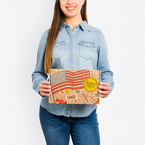 American Chocolate Gift Box Hamper - American Candy Sweets USA Treats Box - Reeses Hershey - Birthday, Chocolate Valentine Gifts for him Her - Heavenly Sweets