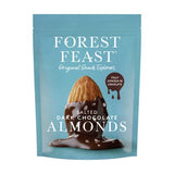 FOREST FEAST Salted Dark Chocolate Almonds 12 x 40g | Dark Chocolate Coated Salted Almonds with Real Belgian Dark Chocolate, Gluten Free High Protein Vegan Snack