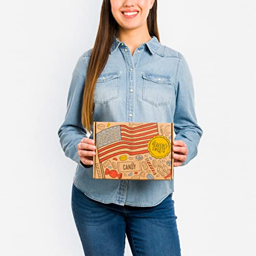 American Sweets Gift Box - American Candy - USA Treats, Jolly Rancher Reeses - American Chocolate and Sweets Gift Box for Birthday, Fathers Day, Gift for Him Her - Heavenly Sweets