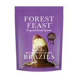 FOREST FEAST Salted Dark Chocolate Almonds 12 x 40g | Dark Chocolate Coated Salted Almonds with Real Belgian Dark Chocolate, Gluten Free High Protein Vegan Snack