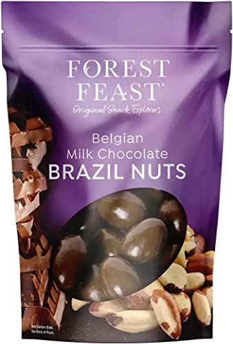 FOREST FEAST Belgian Milk Chocolate Brazil Nuts 700g | Natural Gluten Free Snack Coated in Milk Chocolate, High Protein, Chocolate Covered Brazil Nuts, Whole Brazil Nuts
