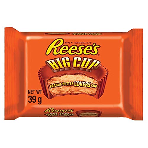 Reese’s Peanut Butter Big Cup, Milk Chocolate Flavour Cups, Pack of 16 x 39 g
