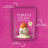 FOREST FEAST Salted Dark Chocolate Almonds 12 x 40g | Dark Chocolate Coated Salted Almonds with Real Belgian Dark Chocolate, Gluten Free High Protein Vegan Snack