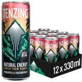 TENZING Natural Energy Drink, Plant Based, Vegan, & Gluten Free Drink, Raspberry & Yuzu