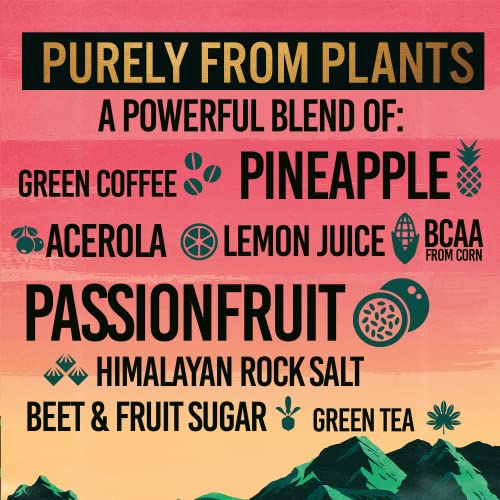 TENZING Natural Energy Drink, Plant Based, Vegan, & Gluten Free Drink, Raspberry & Yuzu