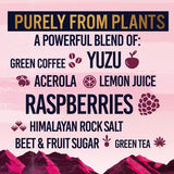 TENZING Natural Energy Drink, Plant Based, Vegan, & Gluten Free Drink, Raspberry & Yuzu