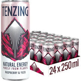 TENZING Natural Energy Drink, Plant Based, Vegan, & Gluten Free Drink, Raspberry & Yuzu