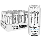 48 x Monster Energy Drink Ultra White Cans (48 x0,5L) Sugar Free