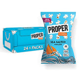 PROPERCORN Lightly Sea Salted Popcorn, Natural Sea Salt Seasoning, Vegetarian, Gluten-Free, Wholegrain Butterfly Corn