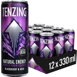 TENZING Natural Energy Drink, Plant Based, Vegan, & Gluten Free Drink, Raspberry & Yuzu