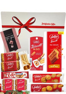 Lotus Biscoff Biscuit Selection Boxes Gift Set Hamper Box From Jolafunbs-Greeting Card,Belgian Chocolate,Biscoff Kitkat, Biscuits&More-Hampers For Couples, Birthday Gifts For Him, Valentine