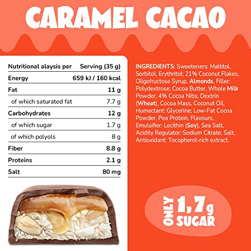 ahead ACHIEVE | Keto Chocolate Bars – 18 x 35g – Coconut Almond – Low Carb Sugar Free – 100% Natural with MCT-Fats – Keto Snacks & Healthy Snacks