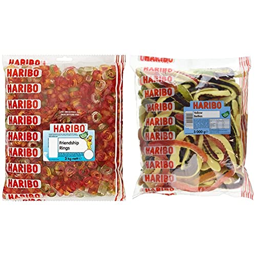 HARIBO Yellow Belly Giant Snakes, Yellow Bellies Bulk Sweets, 3kg
