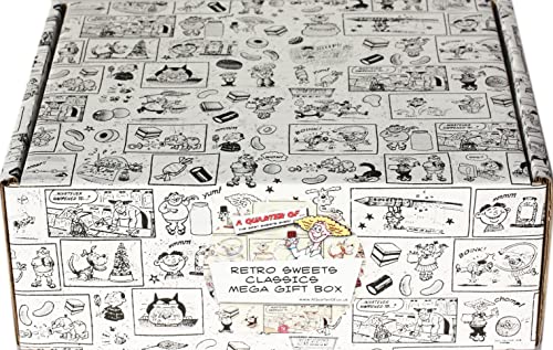 All-New Mega Retro Sweets & Chocolate Gift Box Hamper: Nostalgic Pick & Mix & Chocolate Bars Hamper Men & Women Love. Superb Value Birthday Present for Him & Her