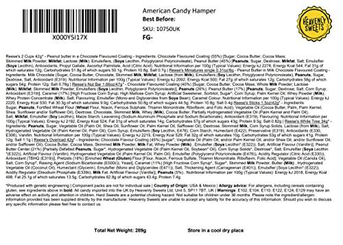 Reese's Chocolate Gift Set Selection Box - American Reeses Gift Hamper Treats for Birthday Easter, Gifts for Him Her - Reeses Peanut Butter Cups - Heavenly Sweets