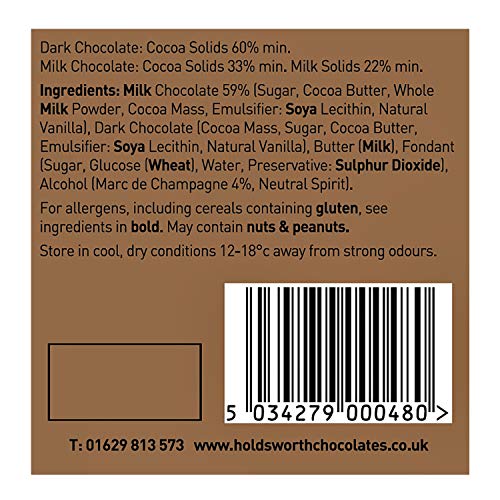 Holdsworth Chocolates Classics - Indulgent Collection an Impressive Assortment of Handmade Truffles Creams, Pralines and Caramels all Coasted with Milk, Dark or White Chocolate