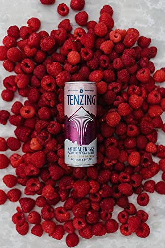 TENZING Natural Energy Drink, Plant Based, Vegan, & Gluten Free Drink, Raspberry & Yuzu