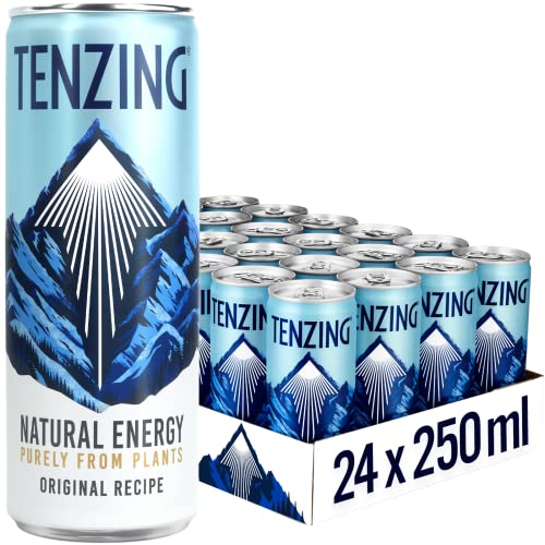 TENZING Natural Energy Drink, Plant Based, Vegan, & Gluten Free Drink, Raspberry & Yuzu