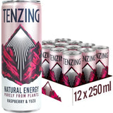 TENZING Natural Energy Drink, Plant Based, Vegan, & Gluten Free Drink, Raspberry & Yuzu