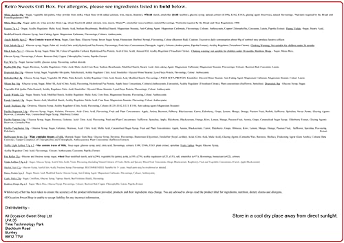 Retro Sweets Gift Box: Candy Striped Old Fashioned Sweets Selection Hamper: Birthday Present for Him & Her, Men, Women, Boys, Girls