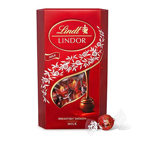 Lindt Lindor Milk Chocolate Truffles Box - Approx 16 balls, 200 g - Chocolate Truffles with a Smooth Melting Filling - Gift Present - for Him and Her - Easter, Birthday, Congratulations, Thank you