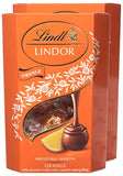 Lindt Lindor Milk Orange Chocolate Truffles Box Chocolate Balls with a Smooth Melting Filling