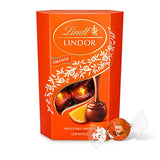 Lindt Lindor Milk Orange Chocolate Truffles Box Chocolate Balls with a Smooth Melting Filling
