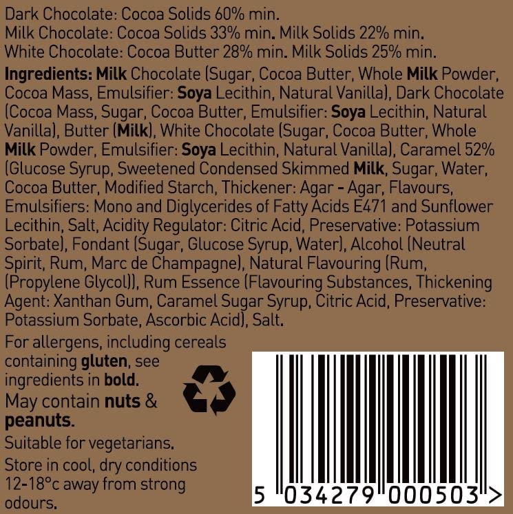 Holdsworth Chocolates Classics - Indulgent Collection an Impressive Assortment of Handmade Truffles Creams, Pralines and Caramels all Coasted with Milk, Dark or White Chocolate