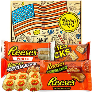 Reese's Chocolate Gift Set Selection Box - American Reeses Gift Hamper Treats for Birthday Easter, Gifts for Him Her - Reeses Peanut Butter Cups - Heavenly Sweets