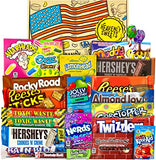 American Sweets Gift Box - USA Sweets and Chocolate Treats, Jolly Rancher Reeses - Gift Box Hamper for Birthday, Valentines Day Gifts for Him Her - Heavenly Sweets