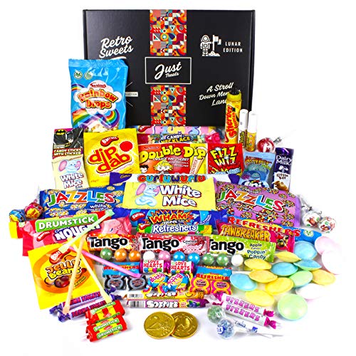 Retro Sweets Hamper: Just Treats Lunar Retro Sweets Gift Hamper: Jam Packed with the Best Ever Retro Sweets