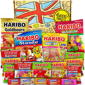 Sweet Hamper Gift Box Set | Mini Sweet Bags Multipack | Party Sweets Birthday, Valentines Day | Tangfastics, Goldbears, Starmix | Heavenly Sweets