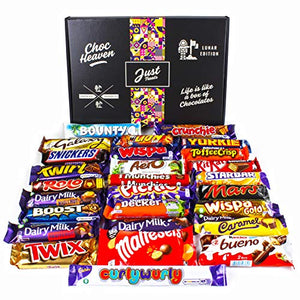 Chocolate Lovers Ultimate Hamper Lunar Box - Huge Selection of Your Favourite Chocolate Bars