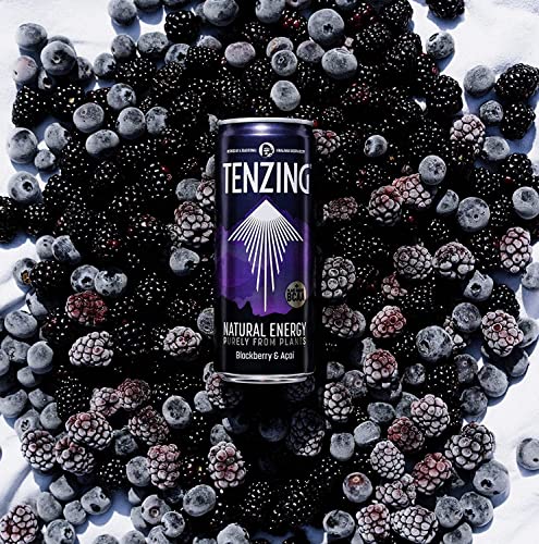 TENZING Natural Energy Drink, Plant Based, Vegan, & Gluten Free Drink, Raspberry & Yuzu