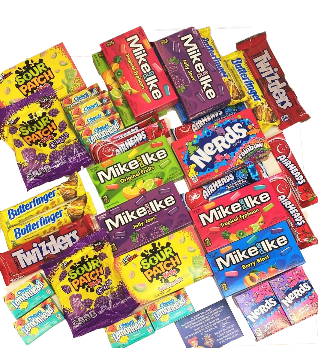 American Candies Pack Large American Candy American Sweet Gift Box | Gift Hamper For Children Adults Valentines Day Birthday Christmas Thanksgiving Halal Candy